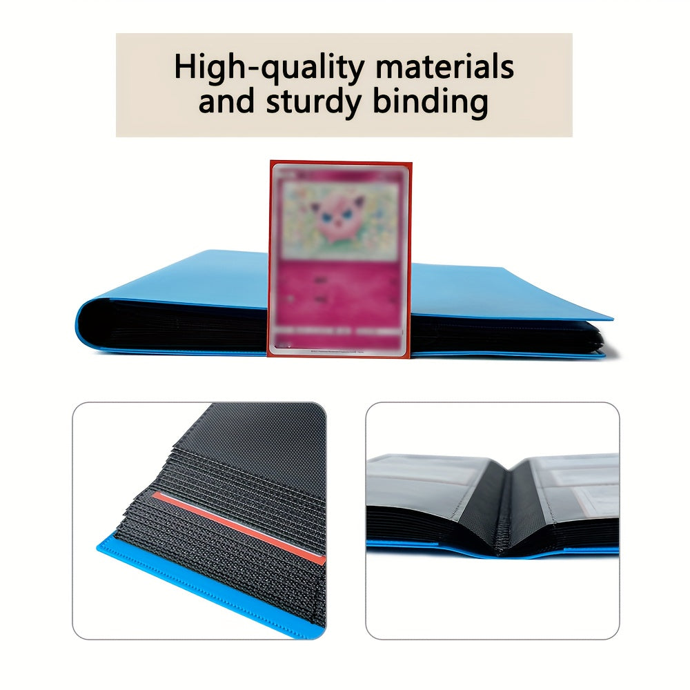 Premium 360-slot Game And Sports Card Album with Secure Binding - Durable PP Material, A Must-have for Collectors, 9-pocket TCG Trading Card Album Holder, Standard Card 360 Side-loading Pocket Card Album Holder, Double-sided 9-pocket Side-loading