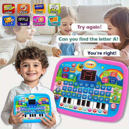 Multifunctional Educational Learning Machine with 2.2” Screen - English, Alphabet, Numbers, Music, Animal & Piano Key Learning - - (No Batteries Included) for & - / Children's Tablet Computer