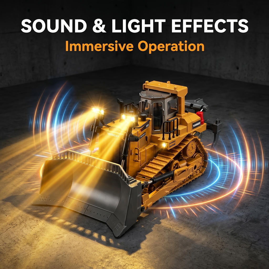 2pcs/3pcs/4pcs Set Remote Control Engineering Vehicle Set, 2.4G High-Tech 11-Channel Remote Control Excavator Dump Truck Bulldozer Alloy Plastic Engineering Vehicle Remote Control Construction Toy Car Set-Lingkun