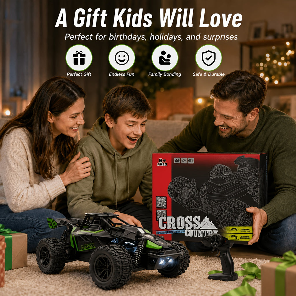High-speed Remote-controlled Car, Four-wheel-drive Off-road Remote-controlled Truck, 1:20 Scale All-terrain Remote-controlled Off-road Vehicle with LED Headlights, 2.4GHz Radio-controlled Monster Truck, Amateur-grade Remote-controlled Car