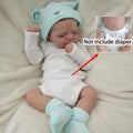 48cm 19inch Full Body Soft Vinyl Reborn Baby Girl Doll with 3D-Paint Skin and Visible Veins Like Real Sleeping  Newborn Bathe Toy for Children Birthday Gift