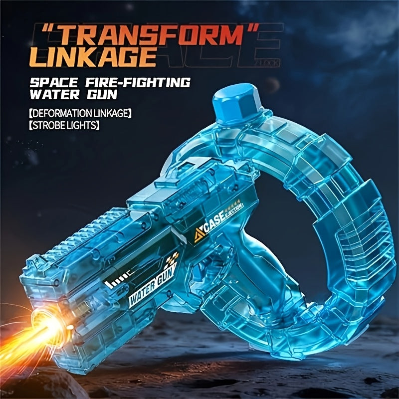 Electric Flame Water Gun, Pulse Jet Squirt Gun with LED Flash And USB-C Charging, 40Ft Long-Range Rapid-Fire Water Blaster, for Kids And Adults, Adult Water Gun for Pool Beach Backyard