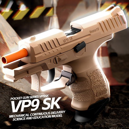 VP9 New Toy Gun Soft Bullet Gun Pistol Shell Throwing Continuous [Upgraded Version Of Continuous], Toy Foam Shockwave, Outdoor Sports Shooting Games