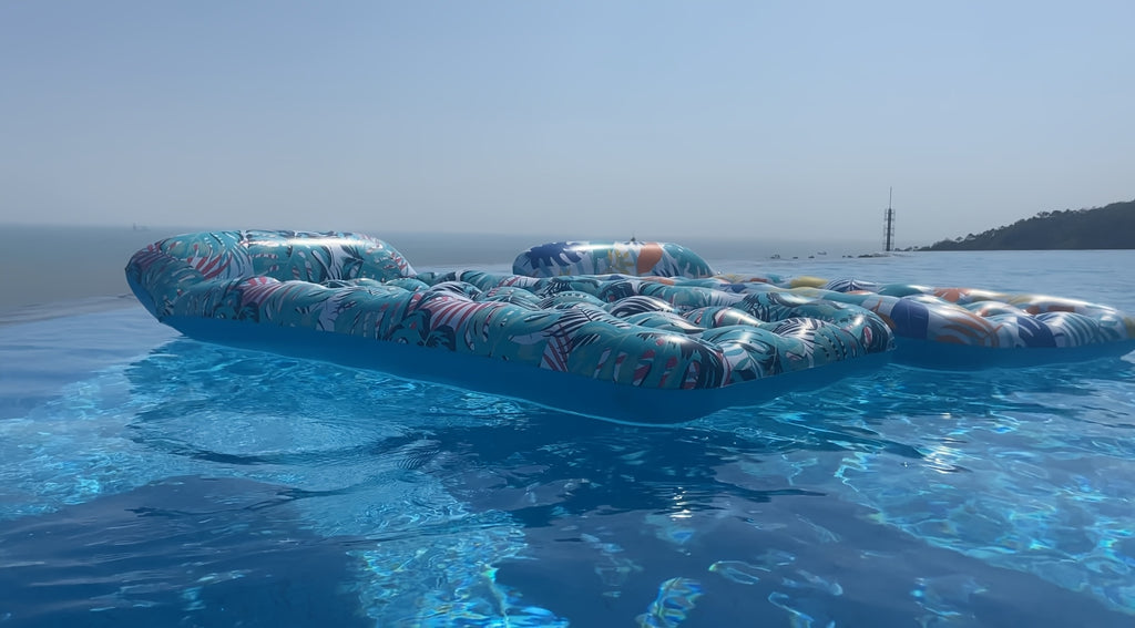 2-Pack Inflatable Pool Float Lounge - Floaties Rafts for Adults Floating Lounger Suntanning Floats Cool Water Floaty Swimming Lake Beach Party Toys, Give Two Cup Holders As A Gift