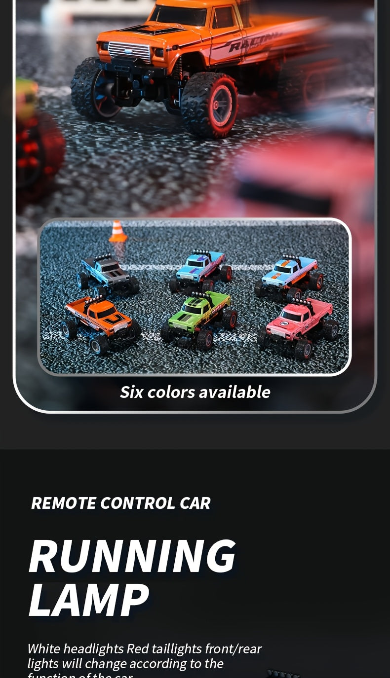 1:64 Alloy Mini Remote Control Car with Shock Absorbers, Off-Road Truck Toy, Gift for Boys, Birthday, Christmas, Halloween, New Year's Gift