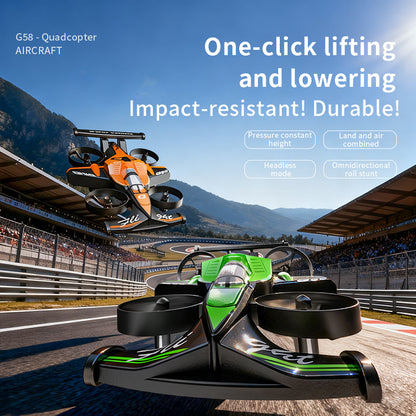 [Christmas Gift] Look Here! Mini Car And Drone Combo - a Dual-Mode, Multi-Functional Wonder Gift! One-Touch Takeoff, Stable Hovering, Racing Mode, Headless Mode, 360° Aerial Flips. The Perfect Christmas Gift, Fun Birthday Present!
