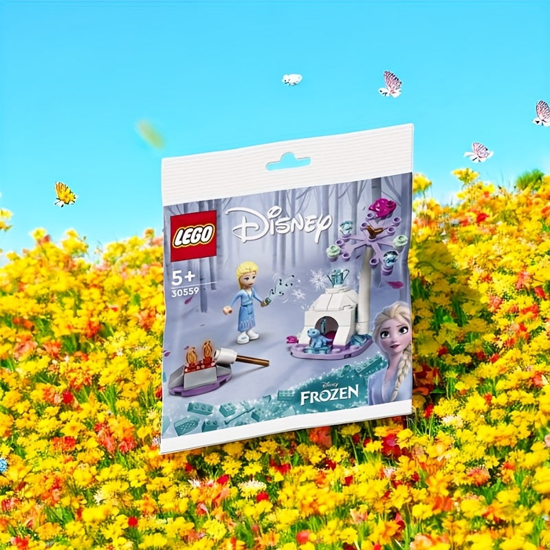 European Version, LEGO 30559 Elsa And Bruni'S Forest Camp, A Toy Building Block Suitable For Birthday Gift