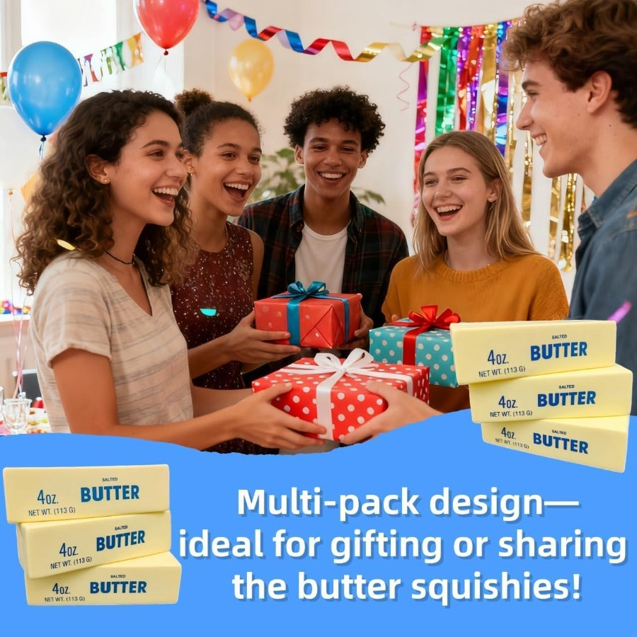 [Butter Squishy Toys] 10-Pack Butter Squishy Toys - Super Soft Slow-Rising Butter Sticks, Realistic Food Squishies Fidget for Decompression, Anxiety Relief & Sensory Play