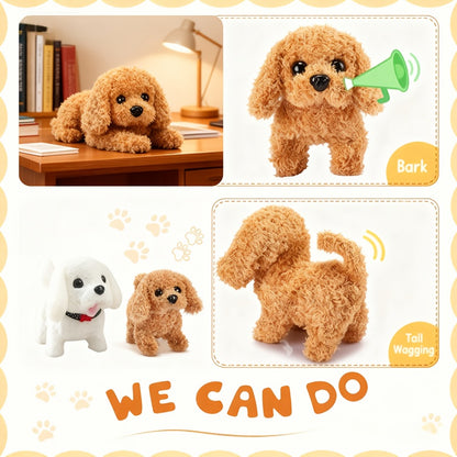 2026 New White, Brown And Teddy Electric Toy Robot Dog with Exquisite Gift Box, Can Walk, Wag Its Tail, Bark, Cute Pet, A Heartwarming Choice for Birthdays And Other Festival Gifts