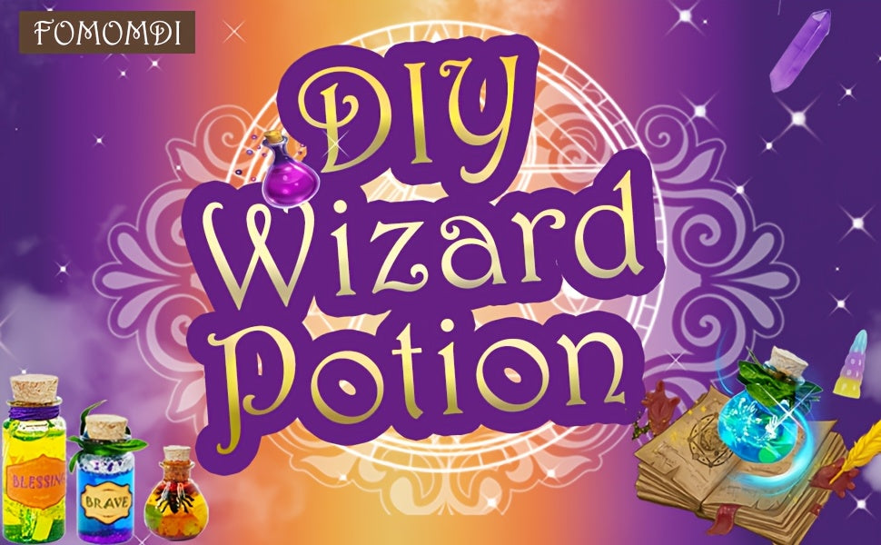 [Halloween Christmas Birthday] DIY Magic Potion Craft Kit, Wizard Potion Bottles Making Set, Fantasy Wizard Themed Arts And Crafts for Kids 6+, Halloween Christmas Birthday Gifts, Party Creative Activities