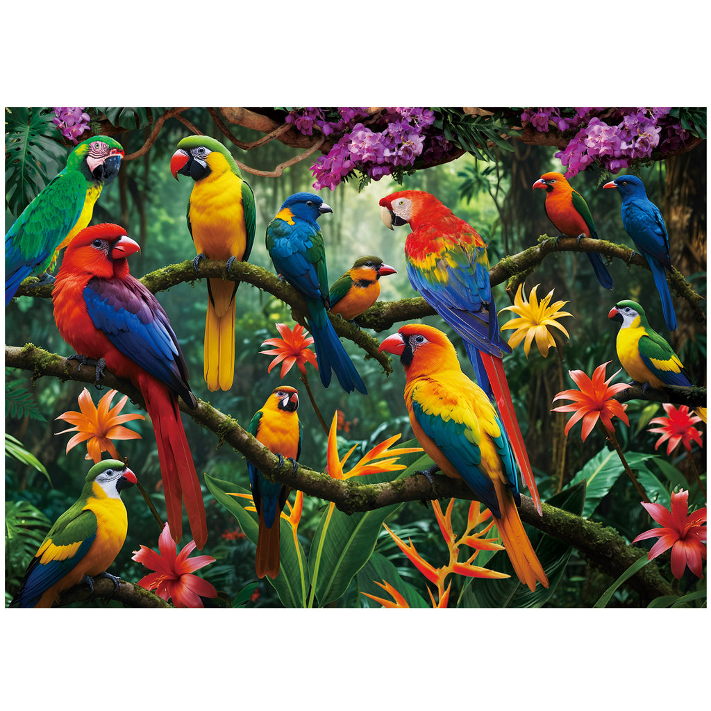 3 Pack Challenging 1000 Piece Large Jigsaw Puzzle for Adults, for Family Game Night, Birthday/Christmas/Holiday/Easter Gift, DIY Home Decor, Puzzles with Letters on Back, Fusine Lake, Jungle Parrots, Leopard in the Jungle, Travel Landscape, Scenic Spots i