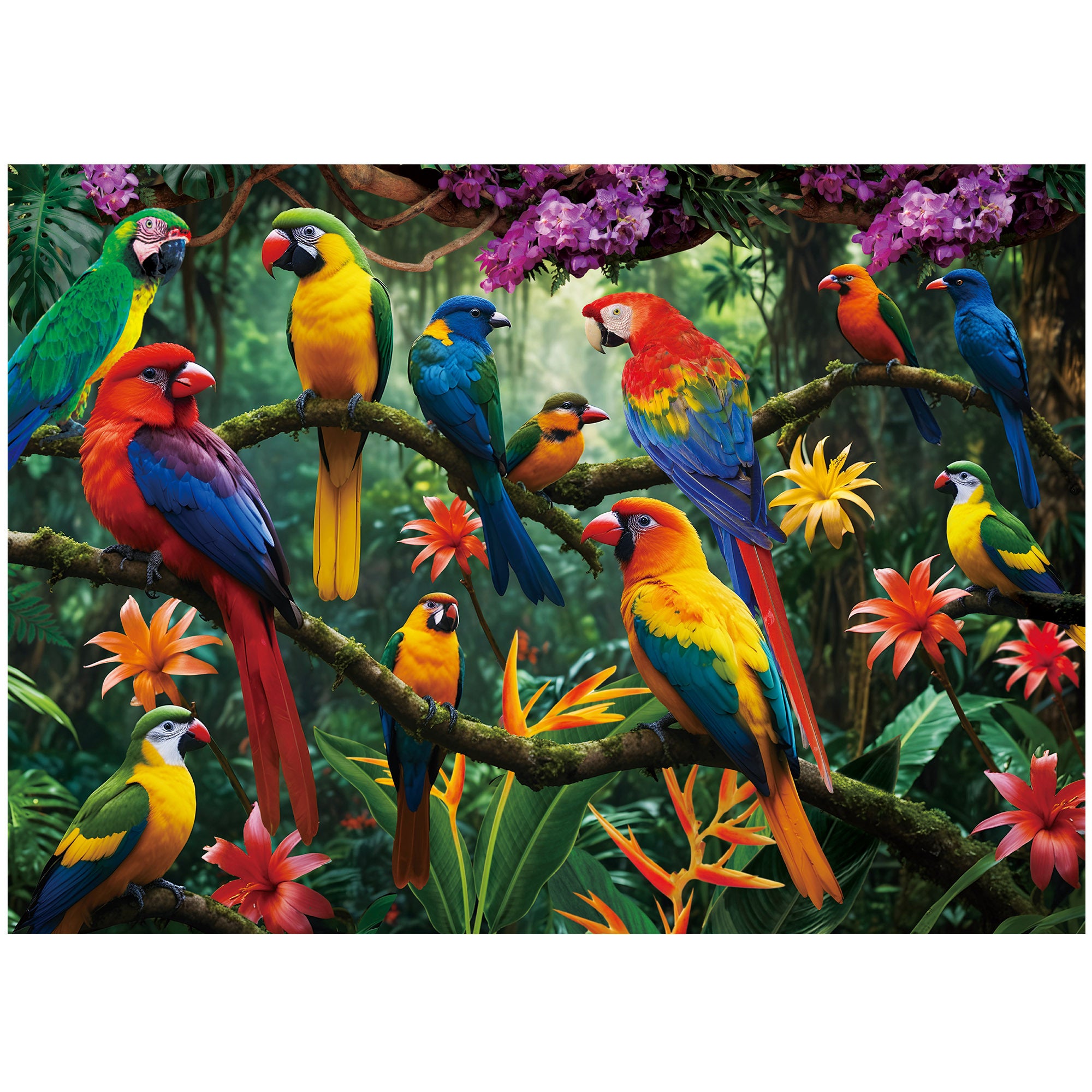 3 Pack Challenging 1000 Piece Large Jigsaw Puzzle for Adults, for Family Game Night, Birthday/Christmas/Holiday/Easter Gift, DIY Home Decor, Puzzles with Letters on Back, Fusine Lake, Jungle Parrots, Leopard in the Jungle, Travel Landscape, Scenic Spots i