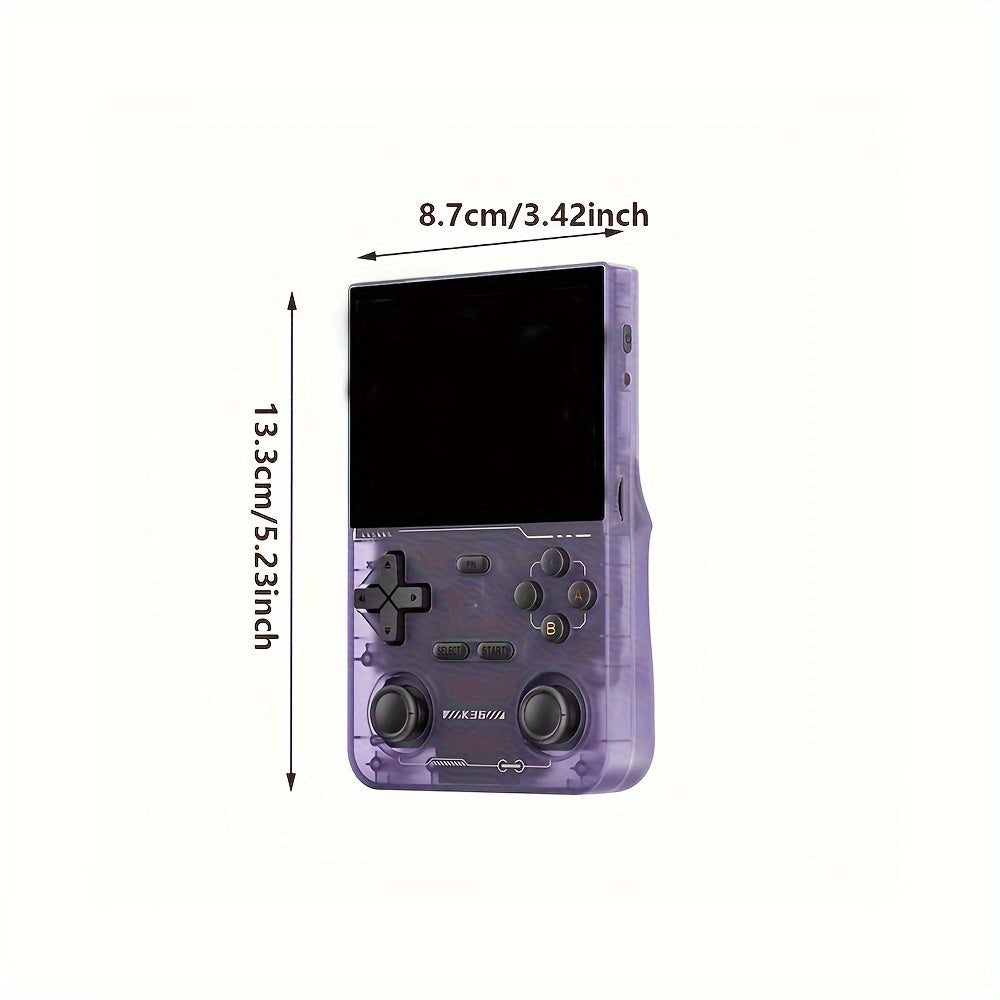 Open Source Portable Handheld Game Console, Ultra Long Battery Life, Pre Installed Emulator, Support for Self Download, 3.5-inch IPS High-definition Screen, Equipped with 64GB TF Card, OTG Socket, Supports Multiple Languages