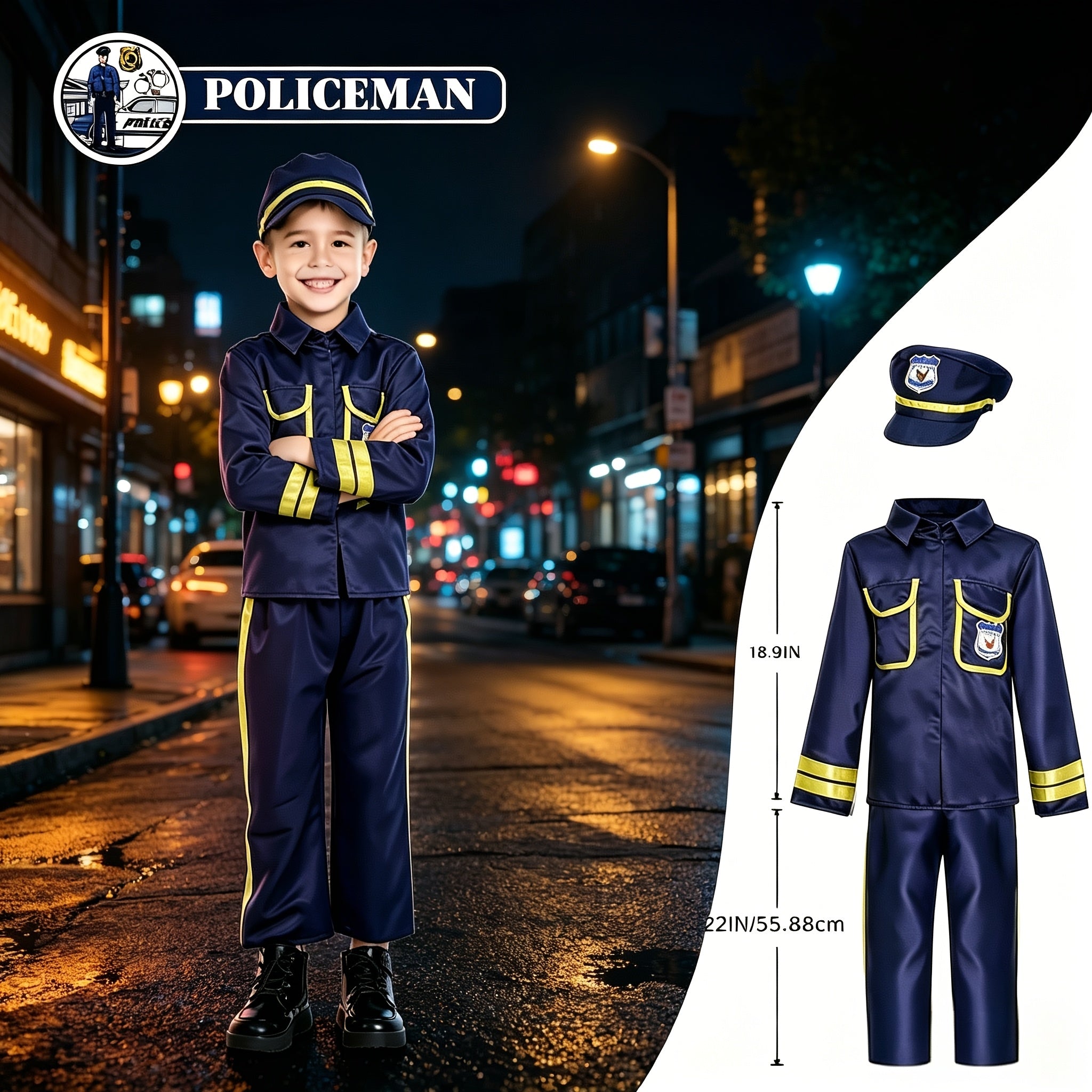 Kids Firefighter, Police, Astronaut, Doctor Cosplay Role Play Toys Costumes Dress Up Clothes Boys Dress Up Costumes For Play Kids Day Christmas Birthday Gift For Boys Girls Age 3-6 Years