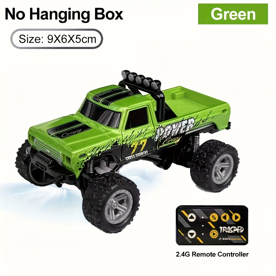 [High-Speed Mini RC Car] 1/64 Mini Alloy Off-road Climbing RC Car | 2.4GHz High Speed Die-cast Monster Truck with Shock Absorber - Toy Gifts for Adults and Children