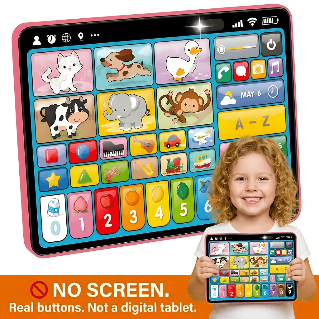[Birthday Christmas Gifts] 2026 New Learning Tablet For Toddlers, Trilingual Learning Toys With Music & Sound, Speech Therapy Toys For 12 Months Boy Girl, Musical Baby Birthday Toys For 1 Year Old Girls, Toddler Educational Toys Birthday Christmas Gifts,