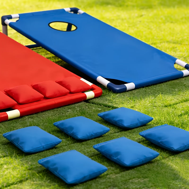 [Portable Beanbag Game] 1 Portable Beanbag Throwing Game Kit - Foldable, Durable, And Portable, Perfect for Outdoor Parties, Camping, And Backyard Fun - Available in Red And Blue Upgraded Versions, Includes 1 Hole Board And 12 Beanbags, Red And Blue Two-T