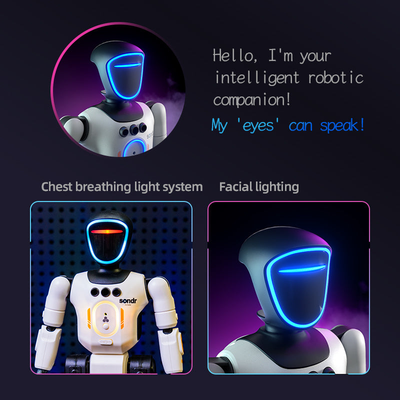 Advanced Humanoid Robot with Smart Remote, Pose-Controlled Joints, Gesture Sensors & Voice Recorder