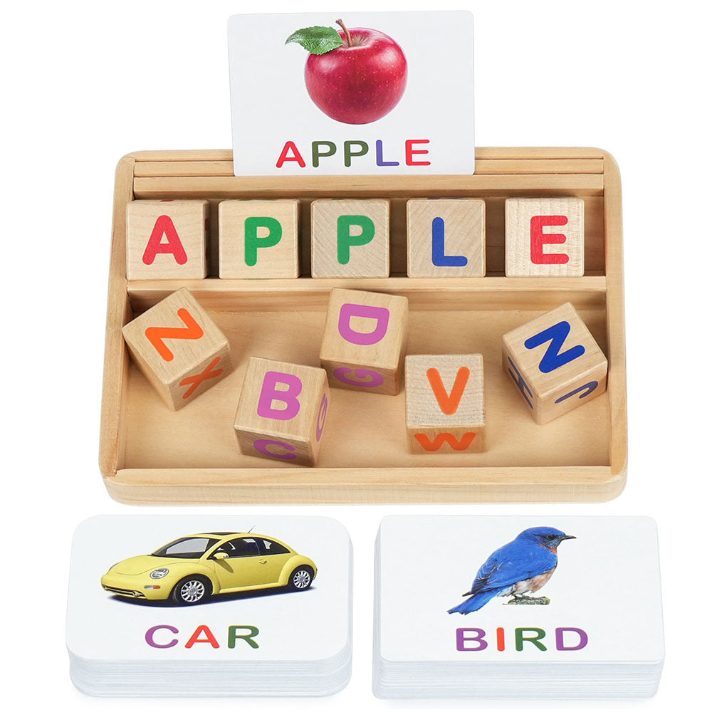 Flash Cards CVC Word Builder, Alphabet Learning Toys, Matching Letters Spelling Game, Educational Toys for Preschool Kindergarten Kids