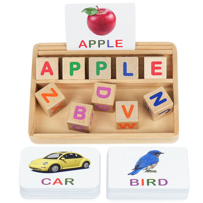 Flash Cards CVC Word Builder, Alphabet Learning Toys, Matching Letters Spelling Game, Educational Toys for Preschool Kindergarten Kids