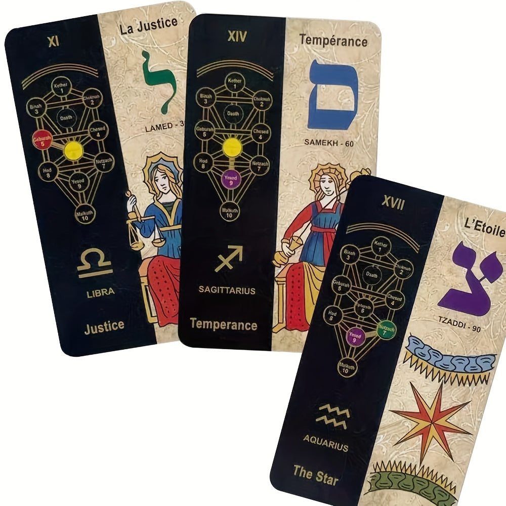 78-Card Card Game, Kabbalah Divination Deck 5781, Traditional Tarot Board Game, Divination And Spiritual Guidance, Ancient Wisdom, Playing Cards Additions, Playing Cards