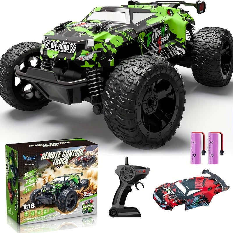 Off-road Toy Car, 2.4GHz Dual-drive Power Supply, All-terrain Off-road Vehicle, Sturdy And Durable Design, Anti-slip Tires, Suitable for Ages 3 And AboveBoy Toy Car, Interesting Toy Car Model - Birthday Gift, Easter Gift, Christmas GiftGift