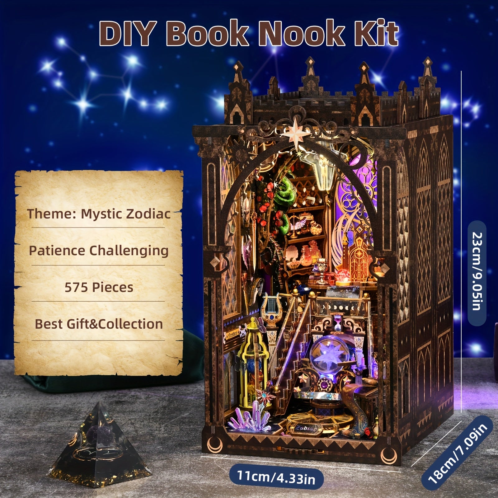 1pc Hand-Made 3D Zodiac Puzzle Kit - 12 Astrological Signs Model with Wood, 3D Puzzle for s &, DIY Assembly for home Office/, /Christmas/Valentine's Gift (Aries, Taurus, Gemini