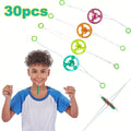 30pcs Pull Line Flywheel Spinner Light Up Toys, Glow in The Dark Party Favors, Flash Flywheel Toys with Pull Cord, Pull Line Flashing Flywheel, Multi-Item Party Favor Packs, Christmas Halloween Gift, Birthday Gift, Goodie Bag Stuffing