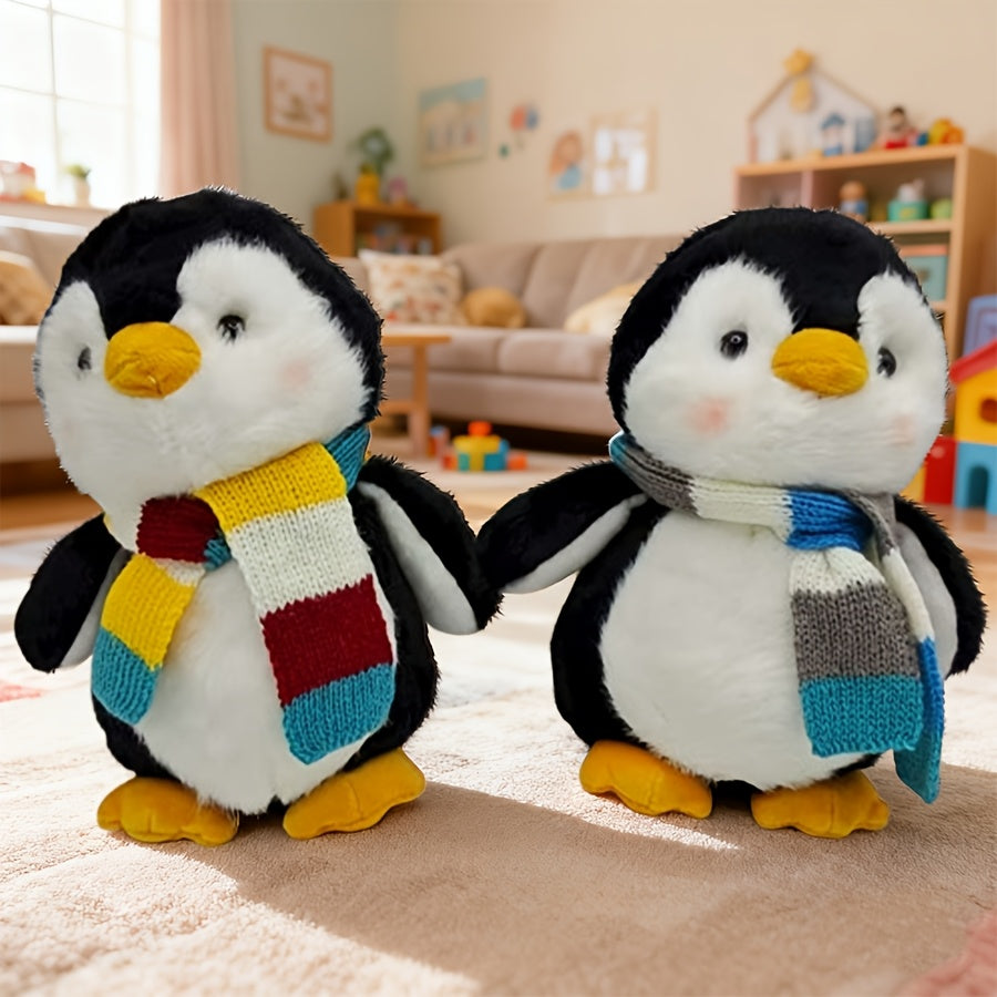 Cute Scarf Penguin Plush Toy, Soft Penguin Plush Toy, Desktop Sofa Doll, Birthday Valentine'S Day Thanksgiving Christmas Gift, 1pc
