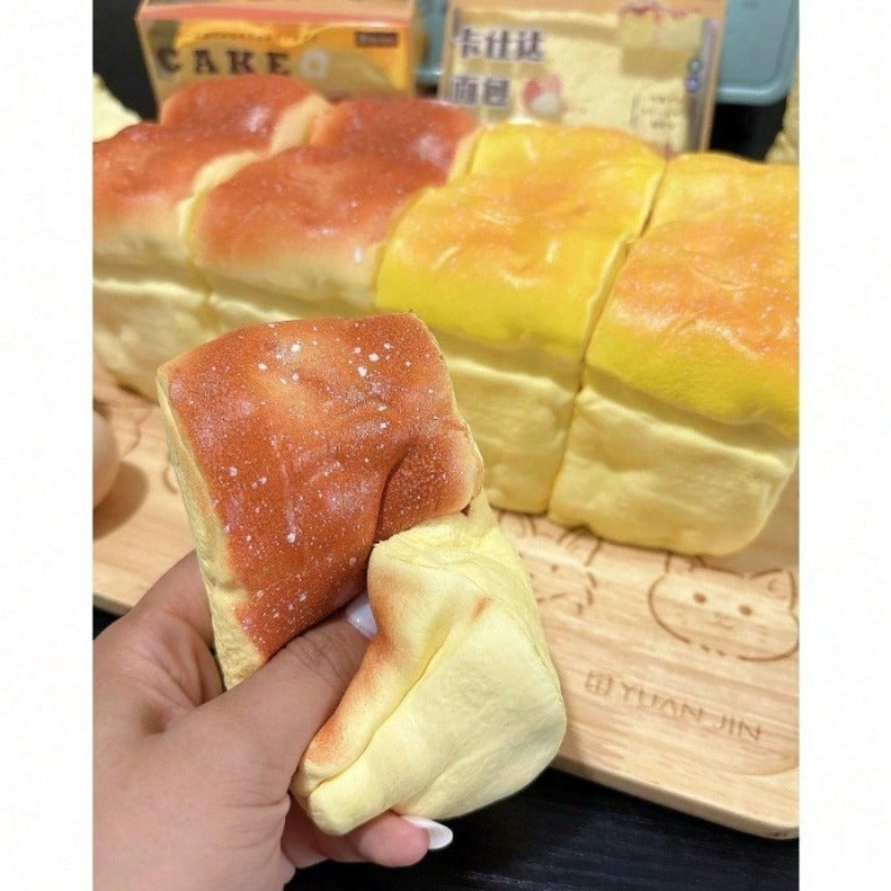 Pressure relief toys - simulated bread soft slow rebound - soft skin touch sticky mud texture - Non-Toxic Material, Desk Decor with Slow Rising Feature, Fidget Game
