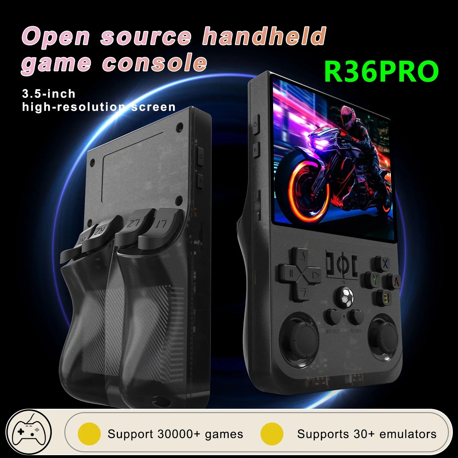 R36PRO Retro Handheld Video Game Console