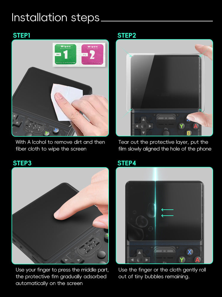 Screen Protector for R36S R35S RGB20S – 9H Tempered Glass Anti-Scratch Film