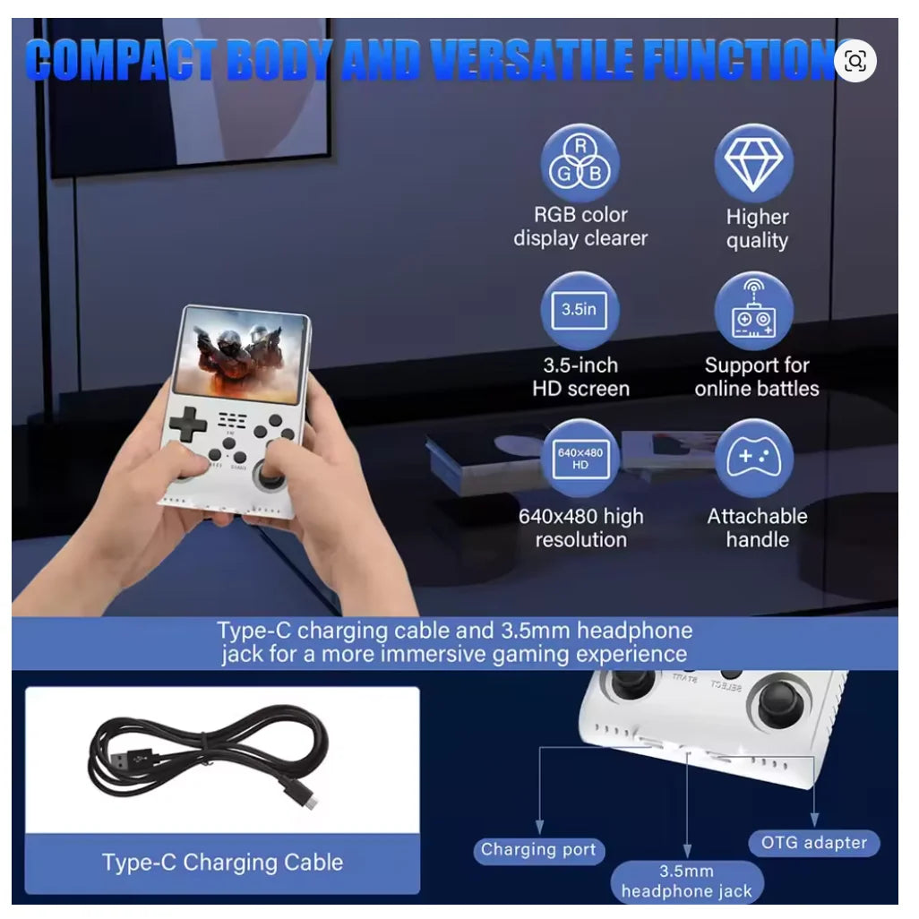 Handheld Game Console R40S Pro – 15000 Preloaded Games Retro Emulator Wi-Fi
