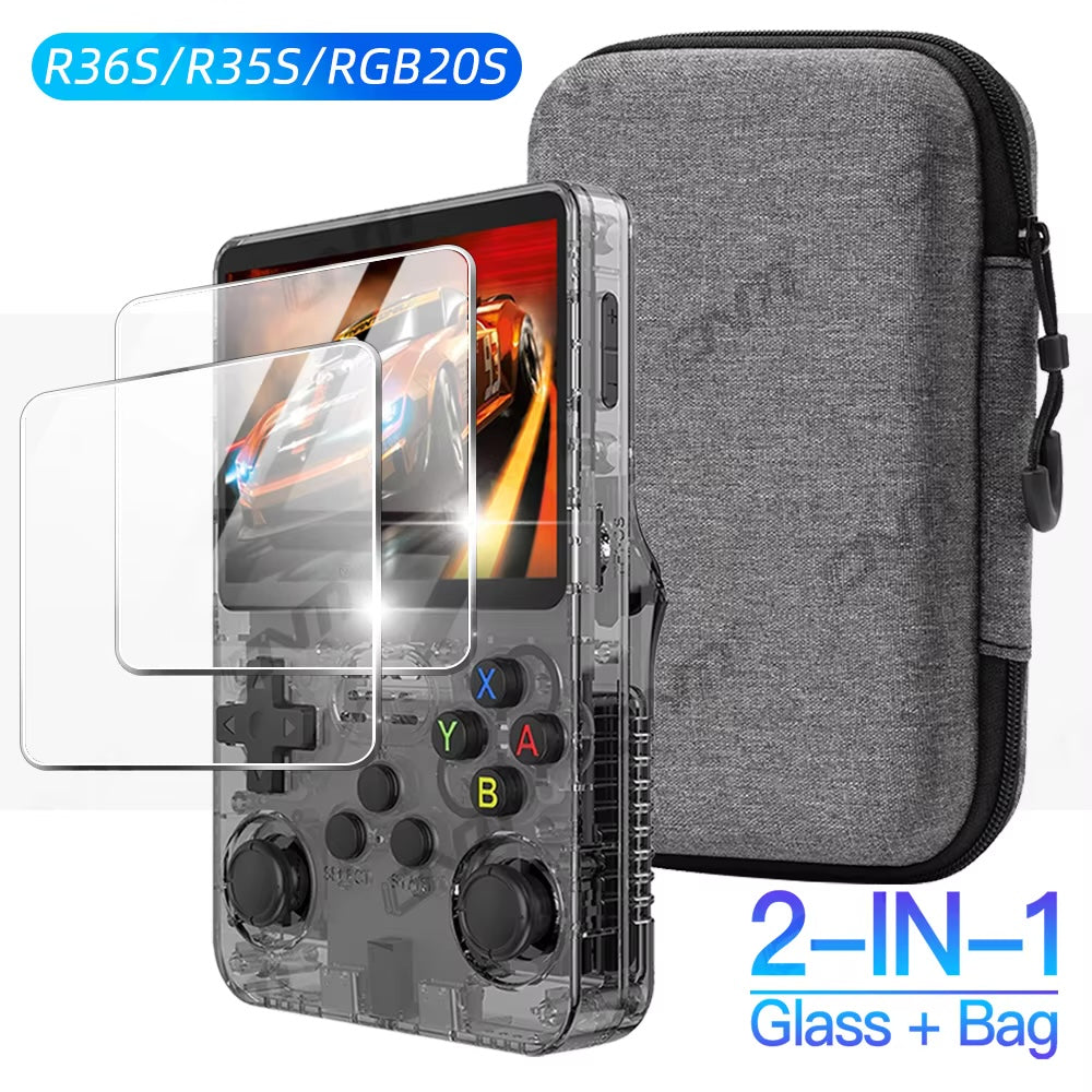 Glass+Bag for R36S/R35S | Tempered Glass Screen Protector & EVA Storage Case