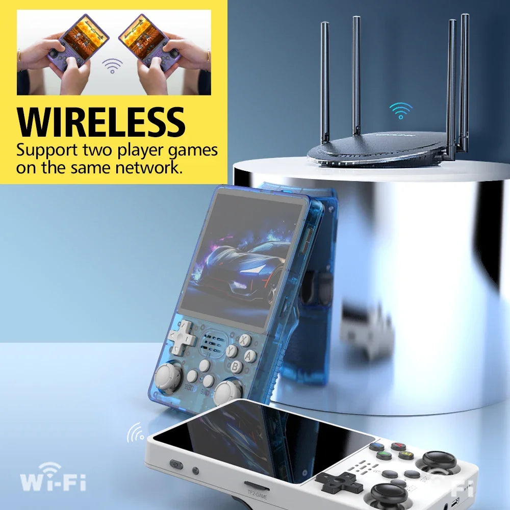 R36S Plus 4" Wi-Fi  Handheld Game Console