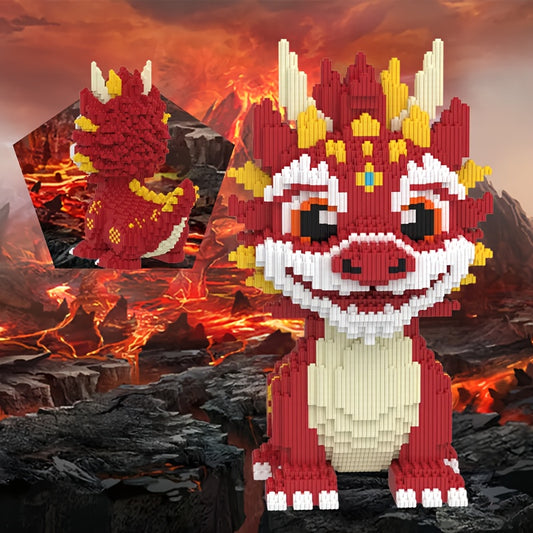 Baoli 4500pcs 3D Chinese Dragon Model Assembly Set - Mixed Color PP Material, Festive Holiday Gift and Seasonal Display for Halloween, Thanksgiving, Christmas, Easter, School Decorations
