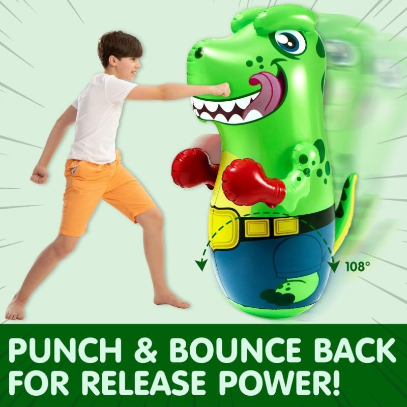 [Birthday Christmas Gifts] Inflatable Dinosaur Punching Bag for Kids 47 Inches, Blow Up Punching Bag Toys For, T-Rex Dinosaur Bouncing-Back Bopper, Indoor And Outdoor Activities, Birthday Christmas Gifts for Boys