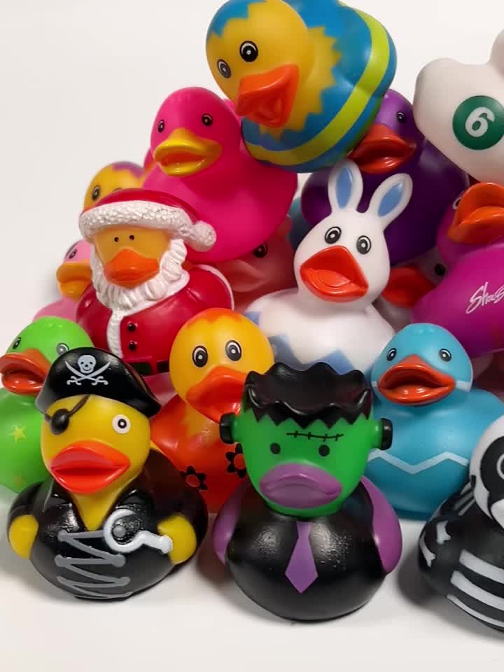 [Party Favor Duck Toys] Rubber Duck Toys - 20/100pcs Novelty Squeeze Ducks Bulk Duckies, Party Favor, Goodie Bag Fillers, Style Design Ducks Toys for Decor