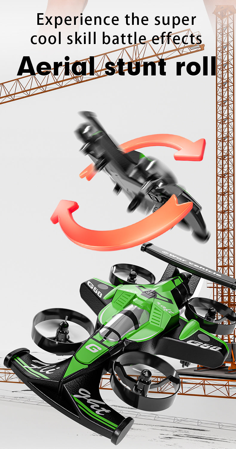 [Christmas Gift] Look Here! Mini Car And Drone Combo - a Dual-Mode, Multi-Functional Wonder Gift! One-Touch Takeoff, Stable Hovering, Racing Mode, Headless Mode, 360° Aerial Flips. The Perfect Christmas Gift, Fun Birthday Present!