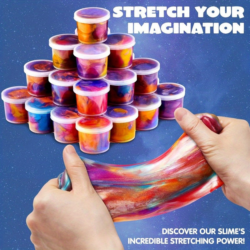 [Christmas Gifts] 36 Pack Galaxy Slime Party Favors For Kids Slime Cup Bulk Stretchy & Non-Sticky, Classroom Reward For Girls Boys Christmas Gifts For Kids Toys For Boys Easter Basket Stuffers, Perfect Christmas Gifts, For Christmas Party And Christmas To