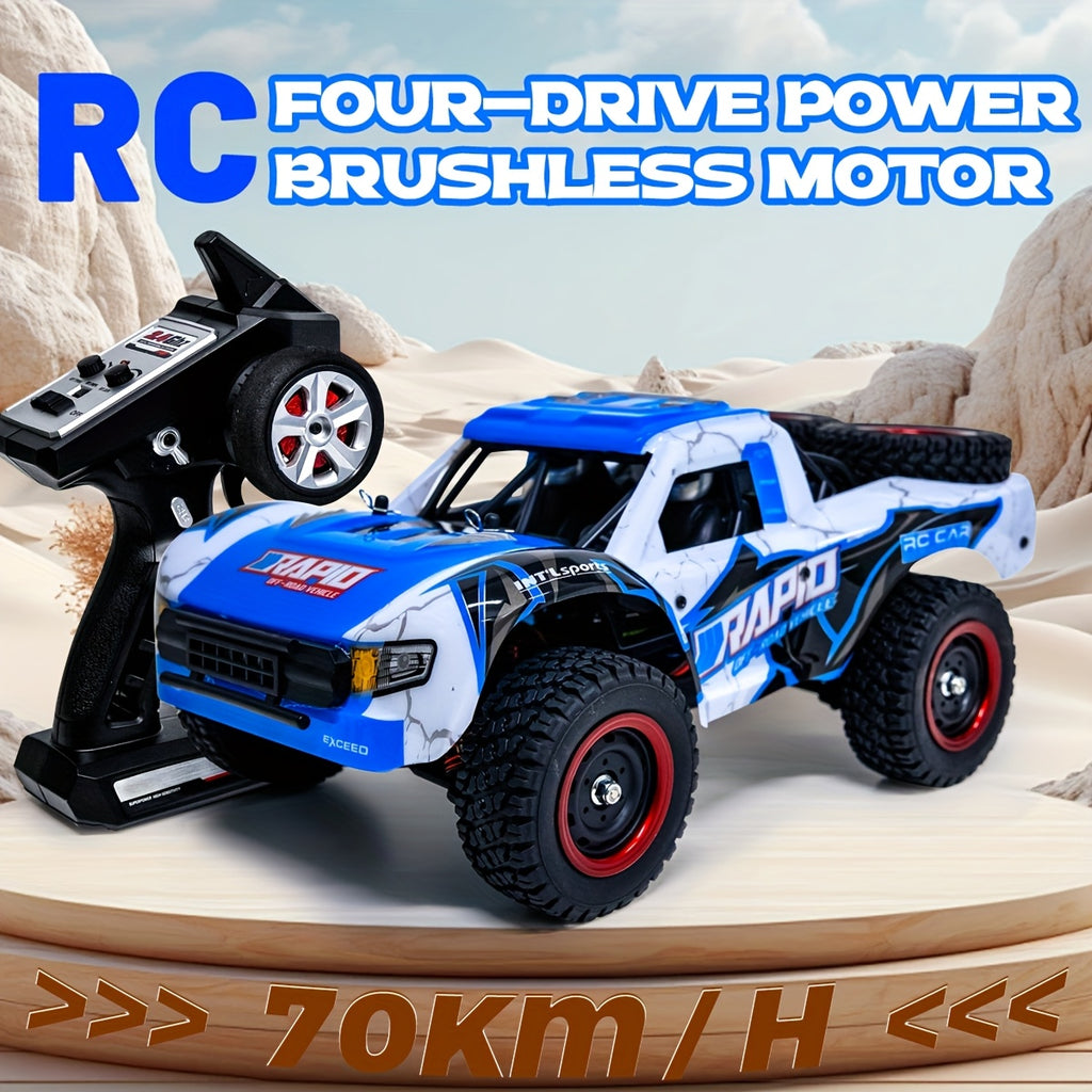 The Brushless Version Has A Maximum Speed Of 50-70km/ H, While The Carbon Brush Version Has A Speed Of 38km/ H It Is A 1:14 Four-wheel Drive High-speed Off-road Vehicle