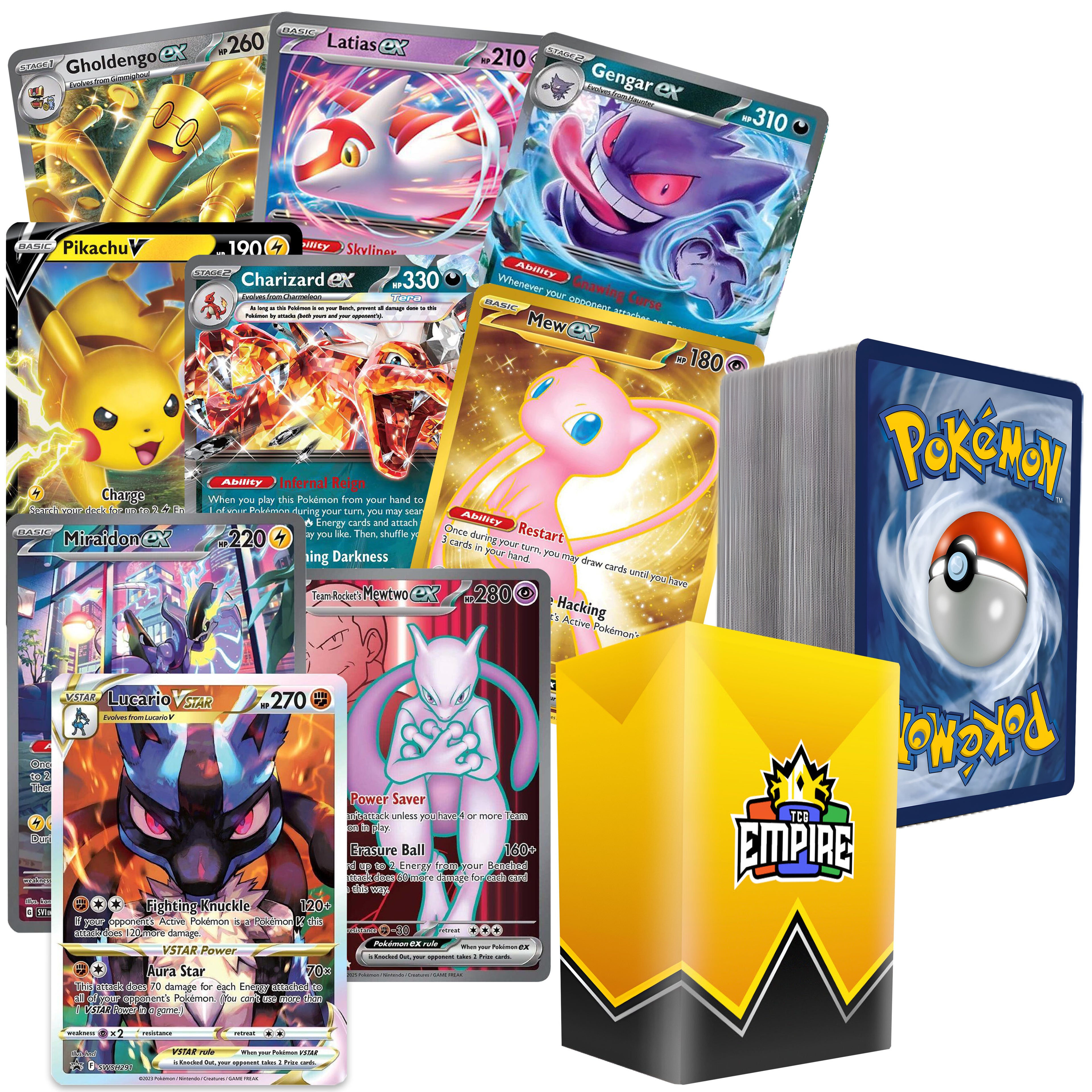 100 Pokémon Cards Double Power Ultra Rare Battle Bundle | 100+ Pokemon Cards | 2x Double or Ultra Rares Guaranteed! | Holos & Rares Included! | Perfect Giftable for Kids & Collectors!