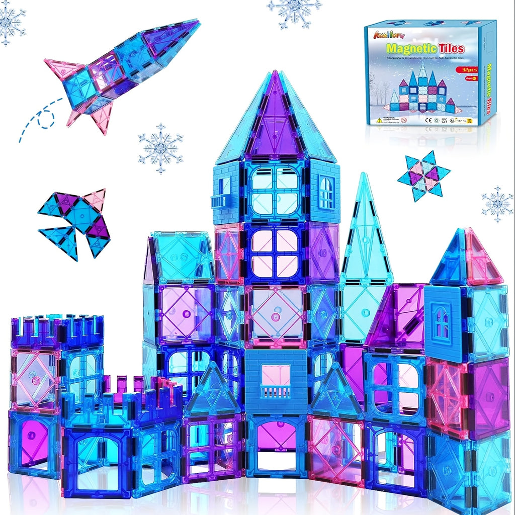 Magnetic Tile 3D Toy Suitable for Boys And Girls' Education, Magnetic Building Blocks for Girls' Toys, Princess Castle Birthday Gift