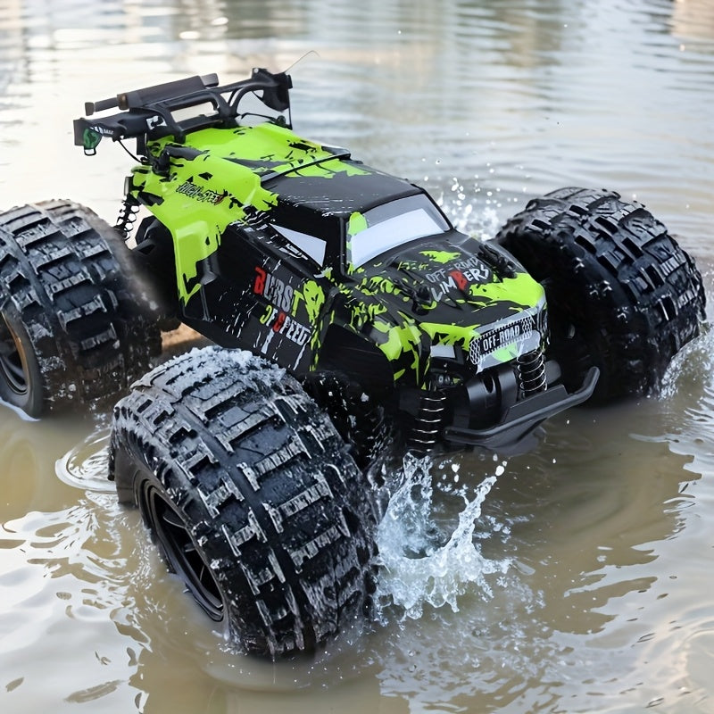 [Remote Control Car] Four Wheel Fully Proportional Drift Remote Control Car, Driving High-Speed Cars, Large Green Off-Road Climbing Remote Control Car, Remote Control Intelligent Boy Toy Tank Car, Boy Toy Birthday Gift. Suitable For Children Aged 3+ Or Ab