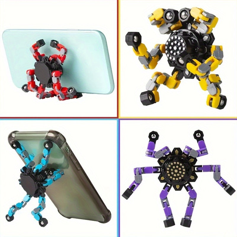 10/15pcs of Assorted Fidget Spinners, Robot Fingertip Toys, Stress-Relief Spinners, Innovative Mechanical Gyro Toys, Party Additions