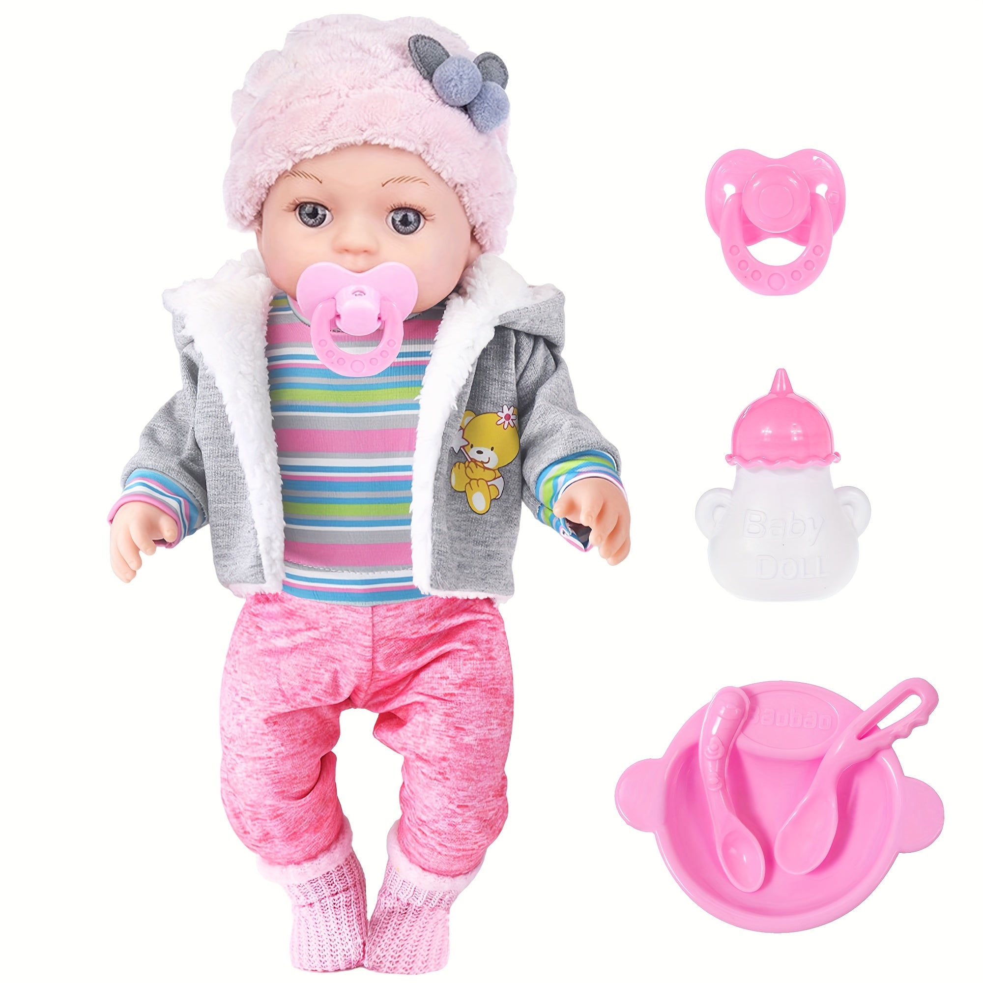 12 Inch Doll Set Wearing Winter Clothes