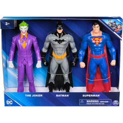 DC Comics The Joker, Batman, and Superman Action Figure 3-Pack, Kids Toy Gifts for Boys and Girls Ages 3 and Up