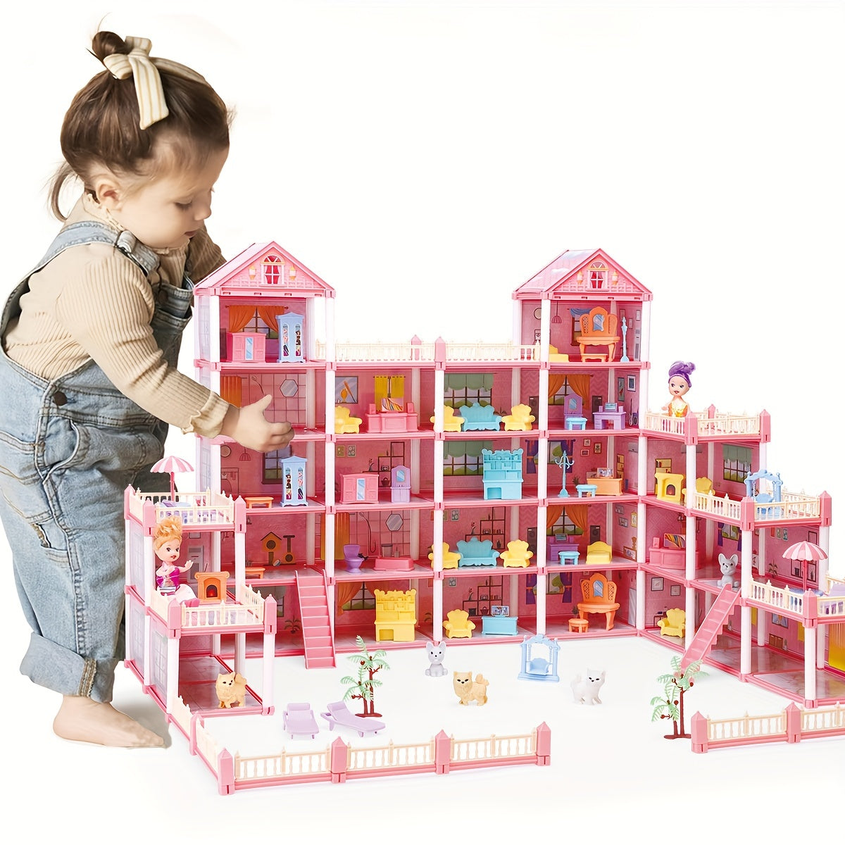 Room 10/11/14/15/20/22/26/27 Mini Doll House Doll House Princess Castle Toy Furniture Additions, Doll Villa, Logical Thinking, Princess Christmas Birthday Gifts Toys for 3+ Year Old Girls