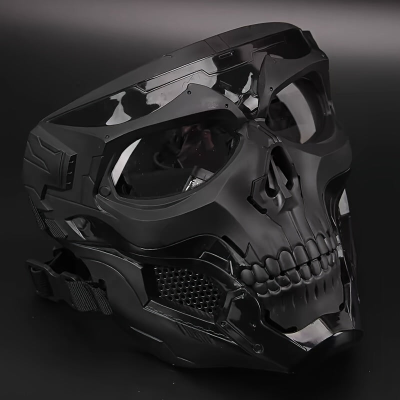 FAST Tactical And Skull Mask Set with Enhanced ABS, Adjustable Knob for CS Paintball Outdoor Activities Maximum Protection for Paintball, Hunting!Cosplay Photo Props, Bar Club Rave Party Supplies, Gift & Collection, Halloween Music Festival