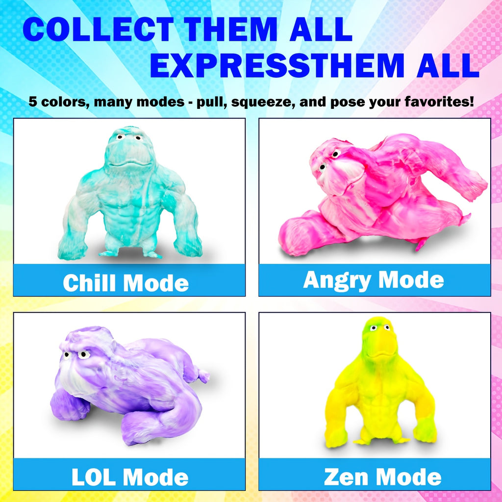 [Christmas, Halloween, Easter] Super Stretchy Gorilla Fidget Toy, Squeeze Monkeys Stretchy Monkey- Original Sensory/Fidget Collectible Toys Holiday Party Gifts, Christmas, Halloween, Easter Basket Stuffing.The Filling Material Is PVA Sponge, Not Sand